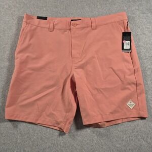 NWT Travis Mathew Tech Chino Golf Shorts 8" Mens 38 Terra Cotta Performance